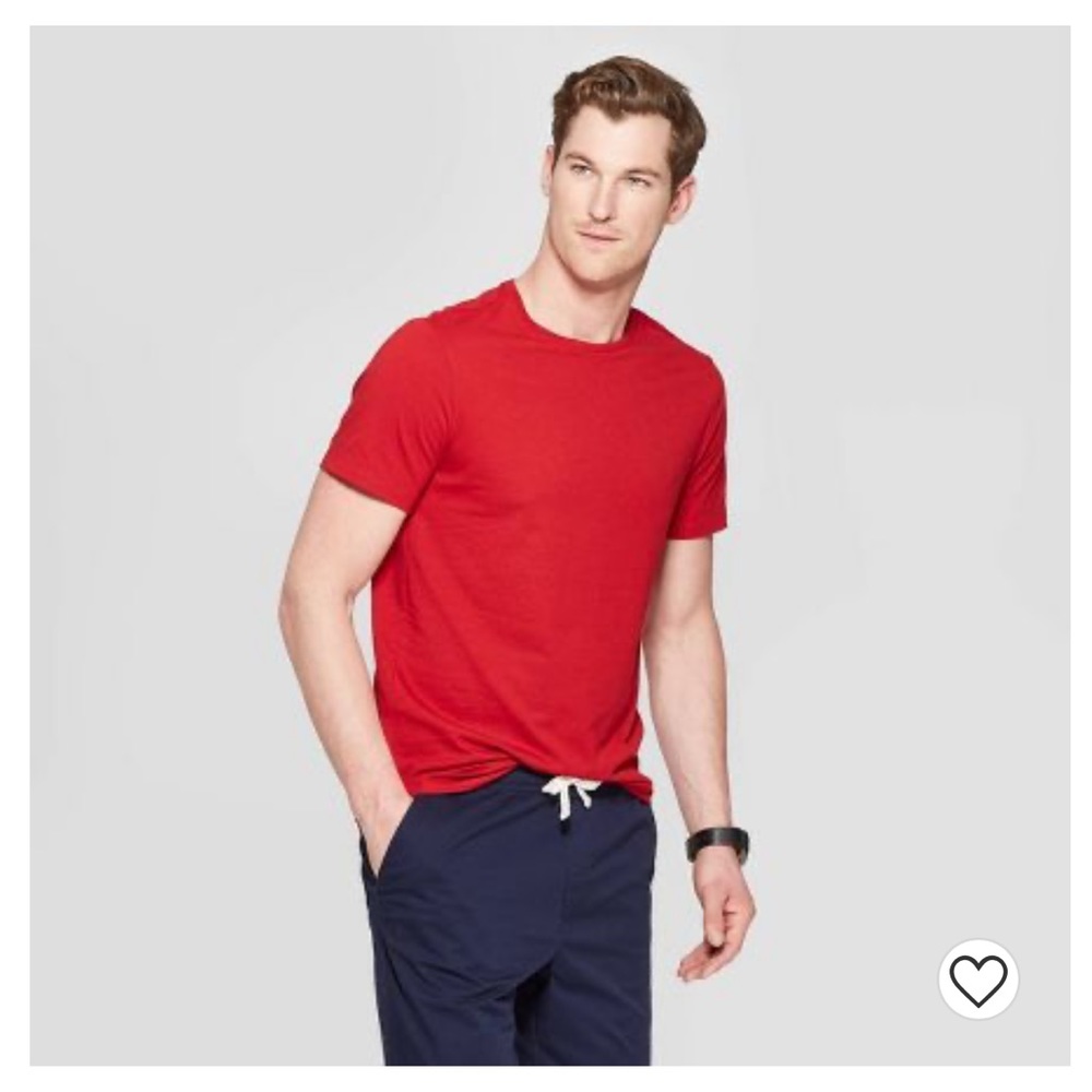 Goodfellow & Co. Lyndale Crewneck Short Sleeve T-Shirt in Red Velvet